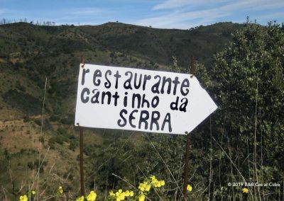Restaurant in the hills behind Santa Catarina da Fonte do Bispo